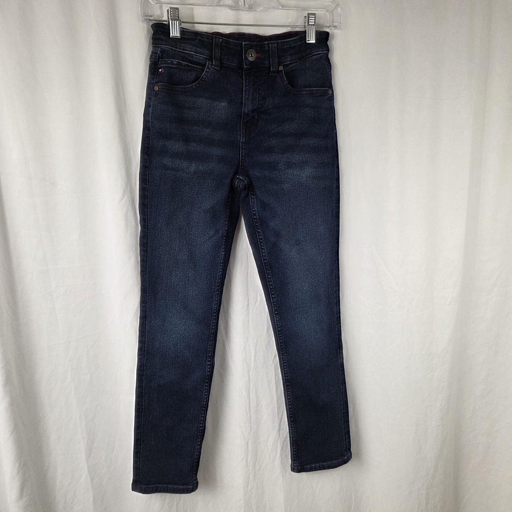 Tommy Hilfiger Jeans Youth 12 Blue Stretch Straight Denim 5-Pocket Zip Fly Kids